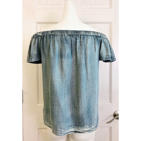 Like New | Velvet Heart ❤️ from Nordstrom | Small | Chambray Off Shoulder Sleeve - Picture 5 of 8